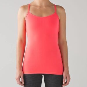Lululemon power Y tank electric coral